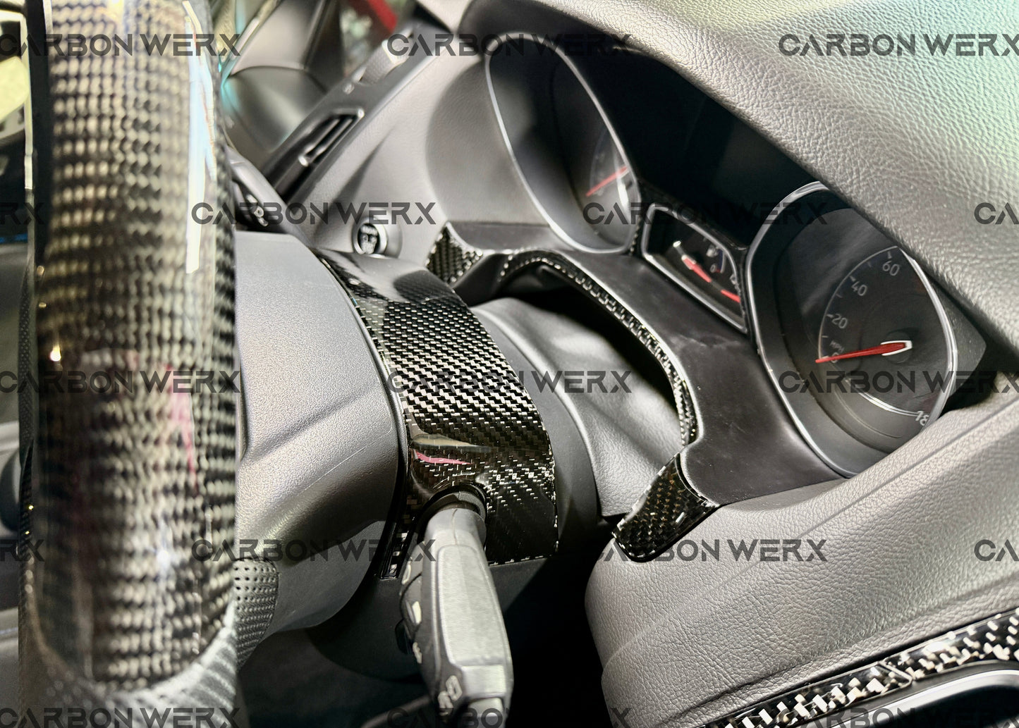 Ford Focus MK3 MK3.5 ST RS Carbon Fibre Steering Column Trims