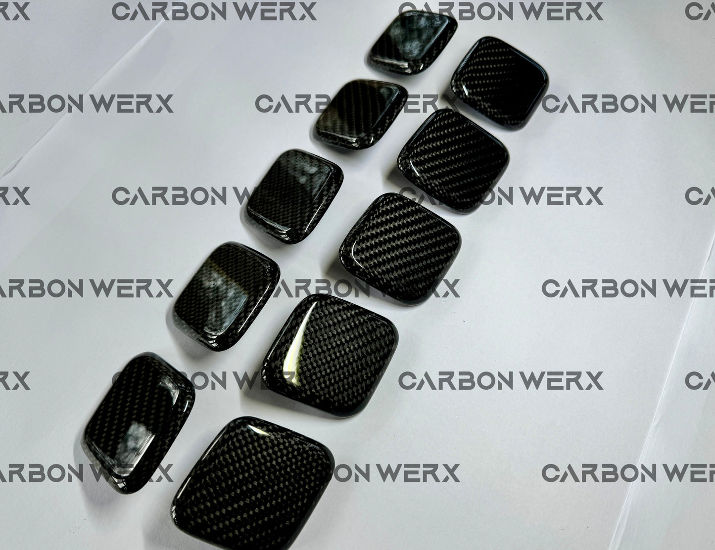 Ford Focus MK3 MK3.5 ST RS Carbon Fibre Headlight Washer Jet Covers