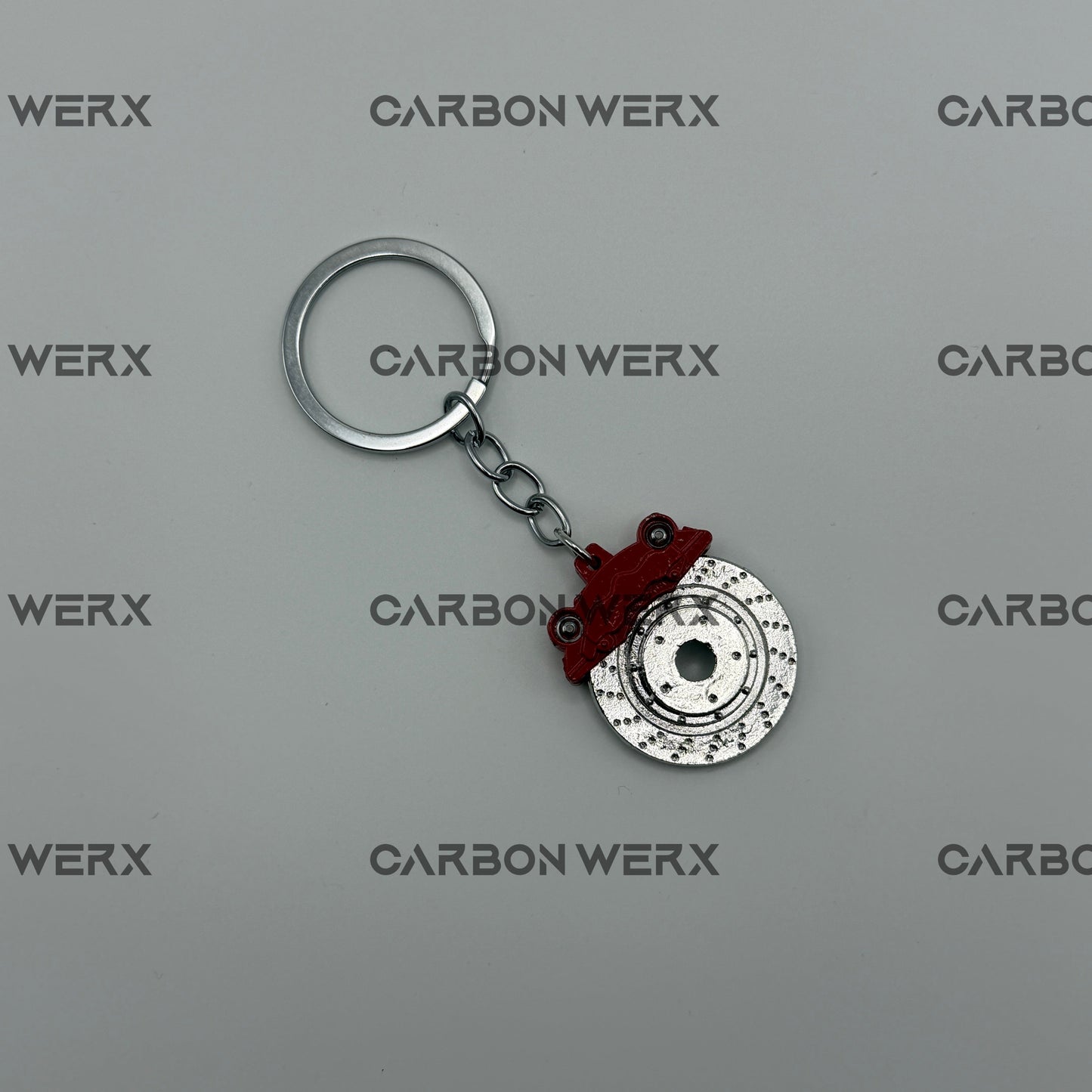 Red Caliper and Rotor Key Chain Pendant