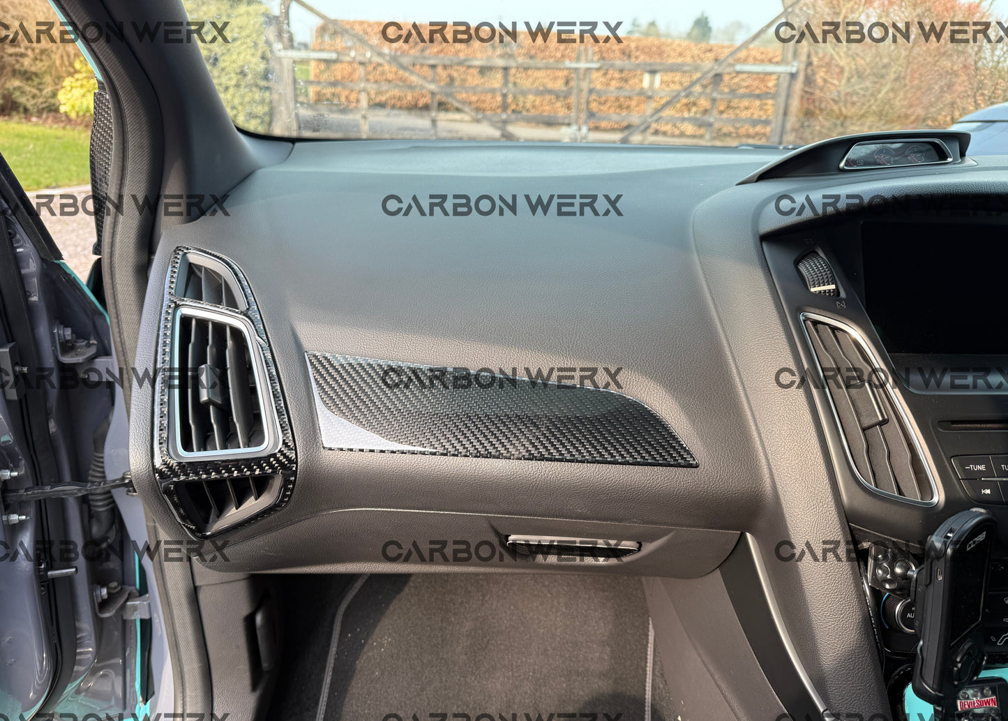 Ford Focus MK3 MK3.5 ST RS Carbon Fibre Passenger Dash Trim