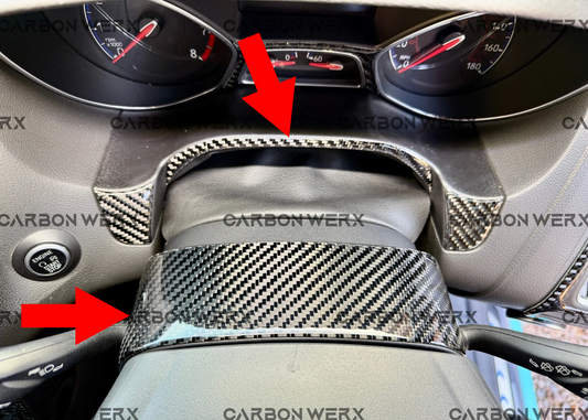 Ford Focus MK3 MK3.5 ST RS Carbon Fibre Steering Column Trims