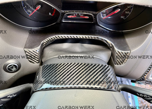 Ford Focus MK3 MK3.5 ST RS Carbon Fibre Steering Column Trims