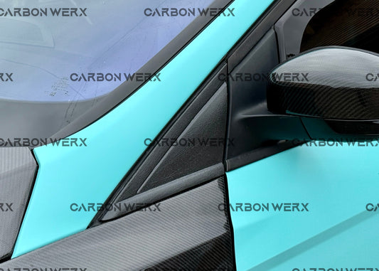 Ford Focus MK3 MK3.5 ST RS Carbon Fibre Door Mirror Panel Trims