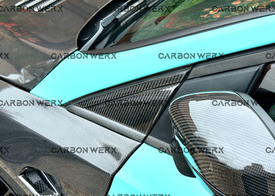 Ford Focus MK3 MK3.5 ST RS Carbon Fibre Door Mirror Panel Trims