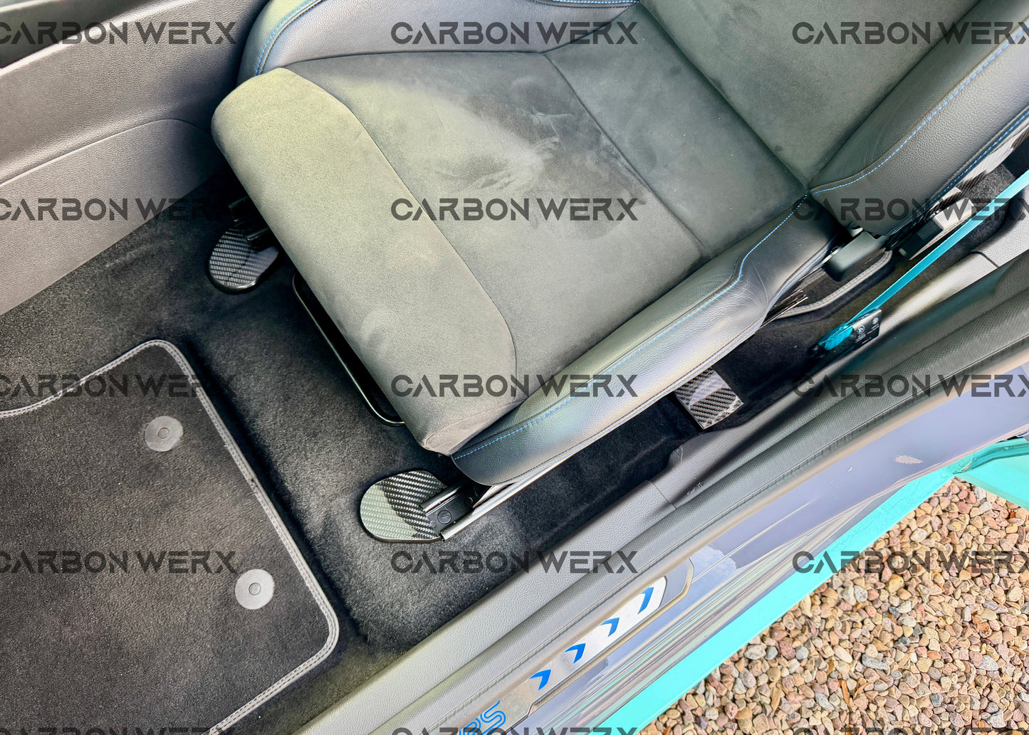 Ford Focus MK3 MK3.5 Recaro CS Sportster Carbon Fibre Seat Base Mount Covers