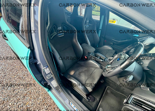 Ford Focus MK3 MK3.5 Recaro CS Sportster Carbon Fibre Seat Base Mount Covers