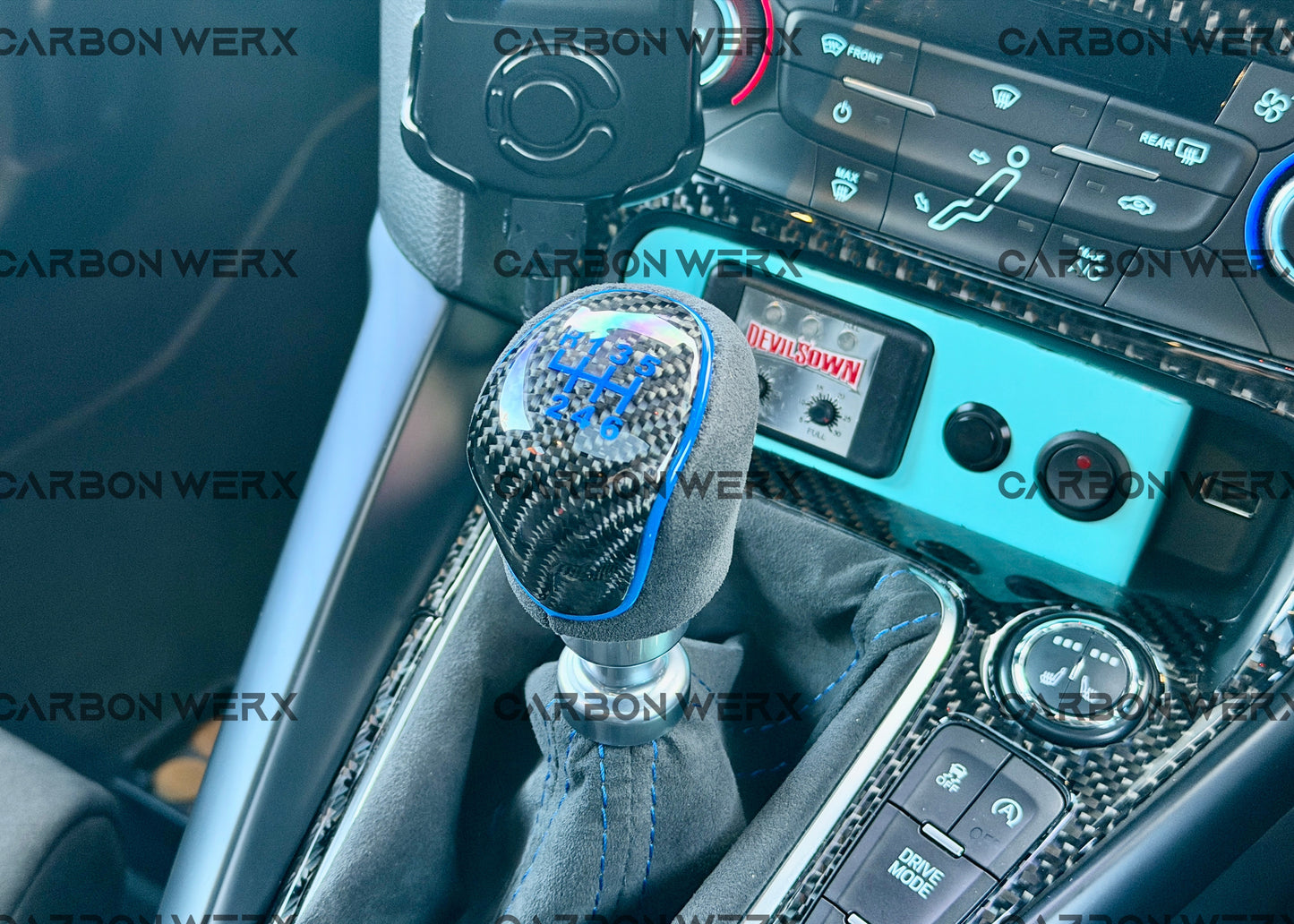 Ford Focus MK3 MK3.5 ST RS Carbon Fibre & Alcantara Gear Knob