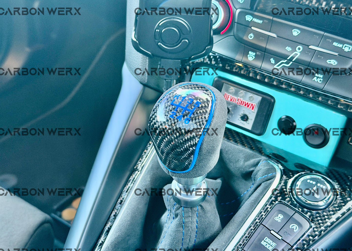 Ford Focus MK3 MK3.5 ST RS Carbon Fibre & Alcantara Gear Knob