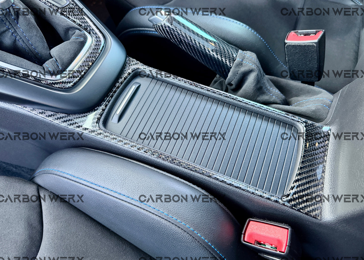 Ford Focus MK3 MK3.5 ST RS Carbon Fibre Center Storage Compartment Trim