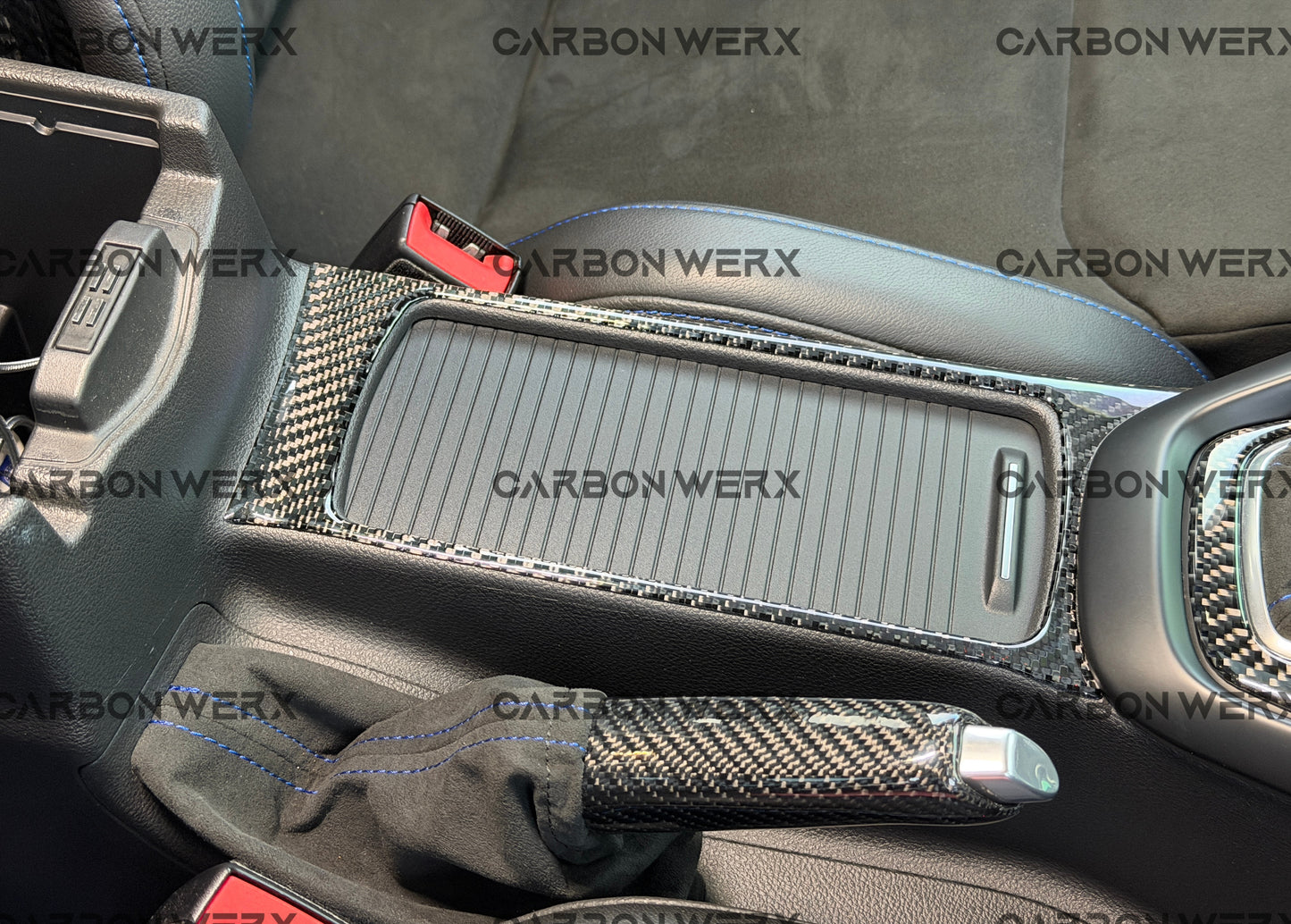 Ford Focus MK3 MK3.5 ST RS Carbon Fibre Center Storage Compartment Trim