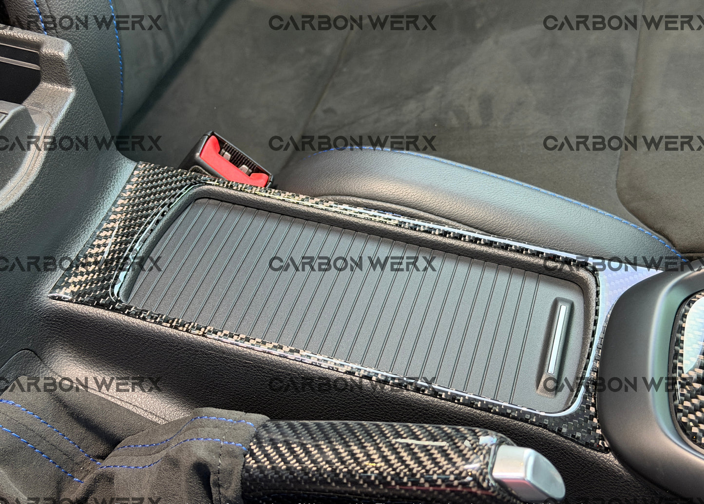 Ford Focus MK3 MK3.5 ST RS Carbon Fibre Center Storage Compartment Trim