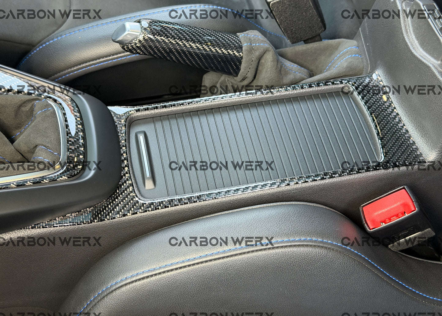 Ford Focus MK3 MK3.5 ST RS Carbon Fibre Center Storage Compartment Trim