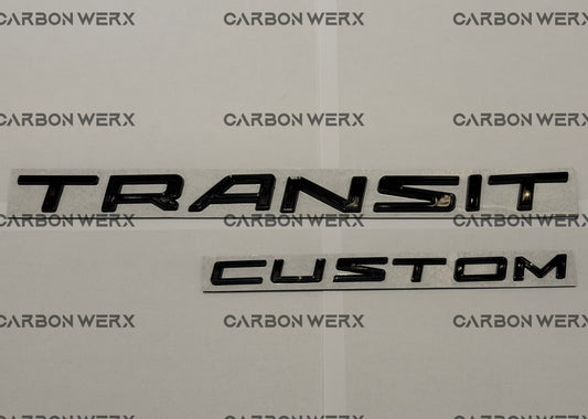 Ford Transit Custom 2012 - 2022 Gloss Black Badges
