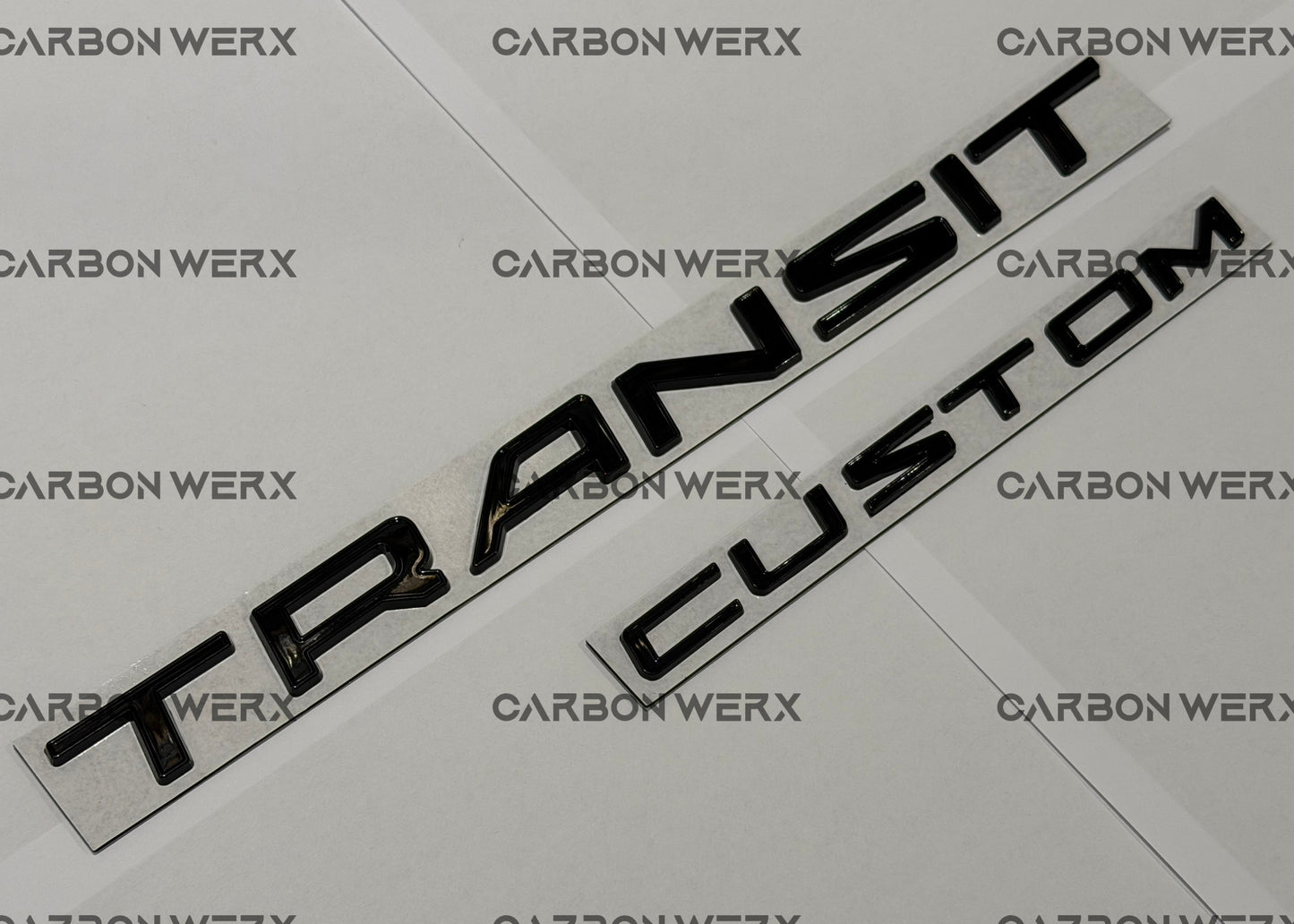 Ford Transit Custom 2012 - 2022 Gloss Black Badges