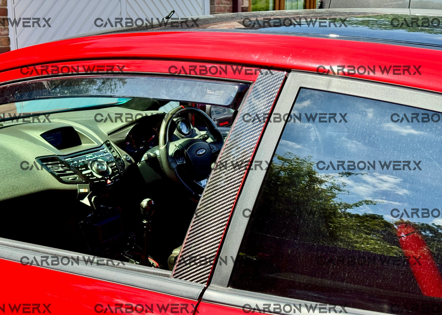 Ford Fiesta MK7 MK7.5 & ST Carbon Fibre Door Touch Plates
