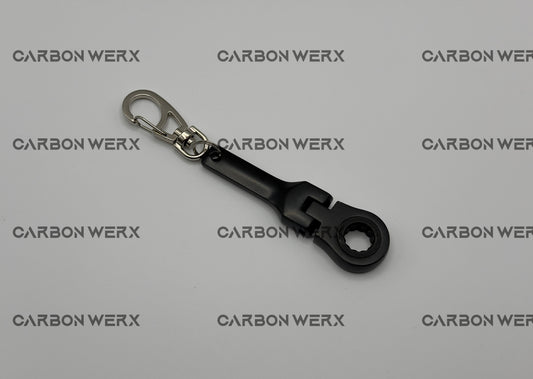 10mm Ratchet Swivel Head Keychain Pendant Black