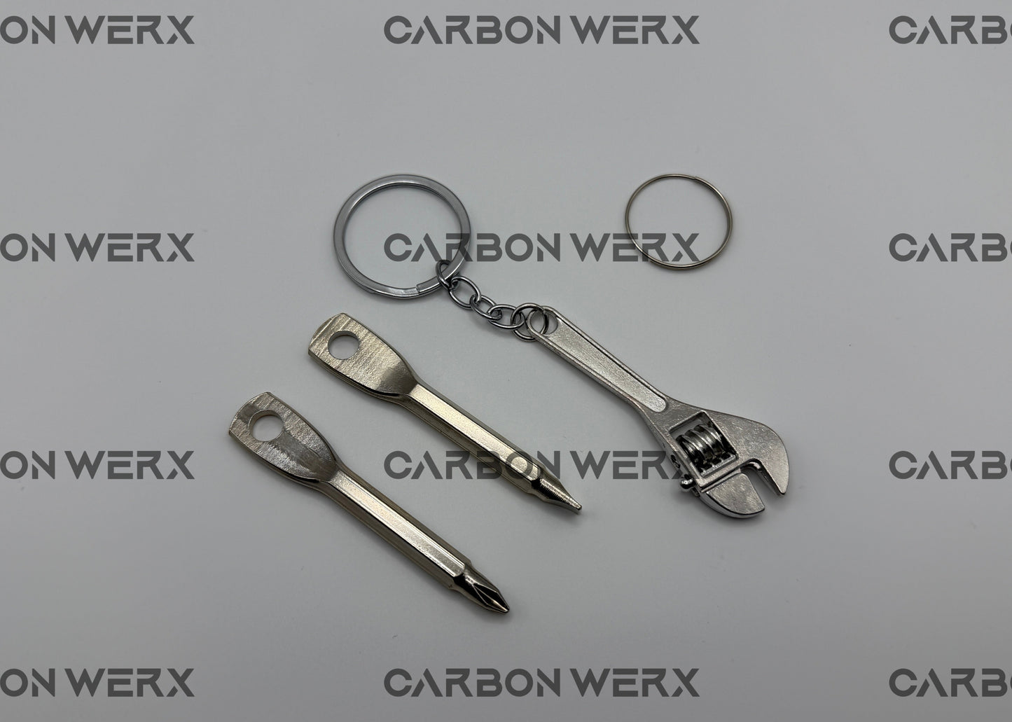3 Piece Miniature Tool Kit Keychain Pendant
