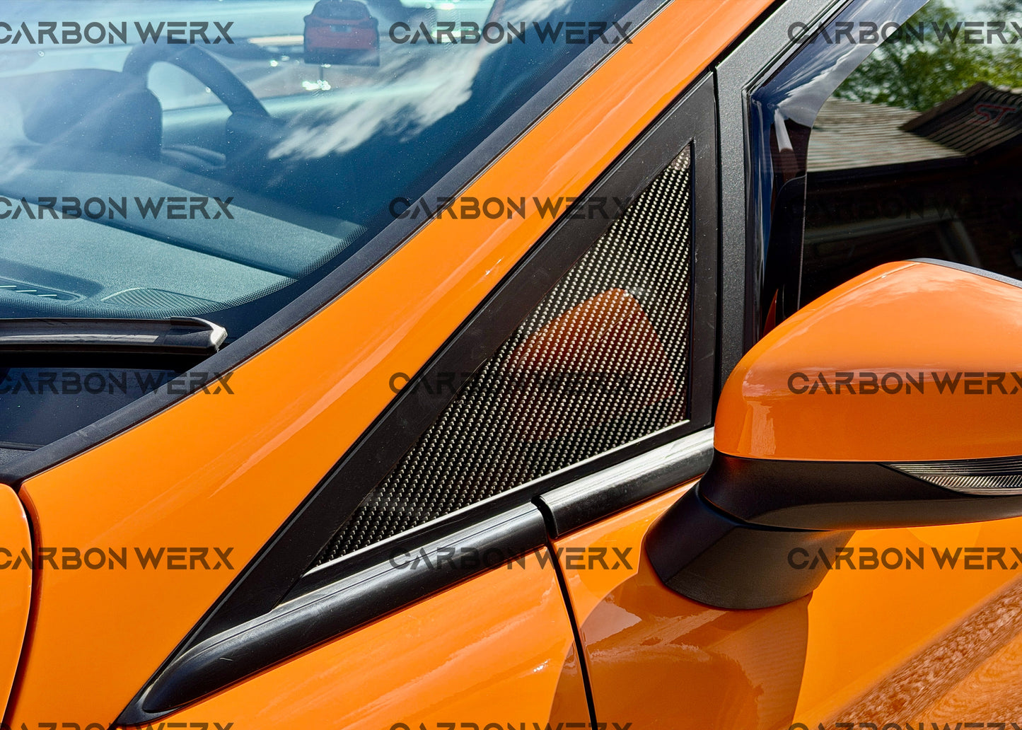 Ford Fiesta MK8 & ST Carbon Fibre 1/4 Front Window Covers