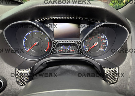 Ford Focus Mk3.5 Carbon Fiber Dash Cluster Trim Set