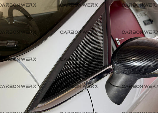Ford Fiesta MK7 MK7.5 & ST Carbon Fibre 1/4 Window Cover Plates