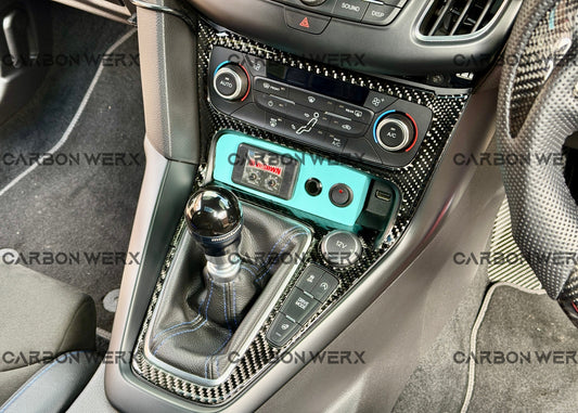 Ford Focus MK3 MK3.5 ST RS Carbon Fibre Center Console Trim