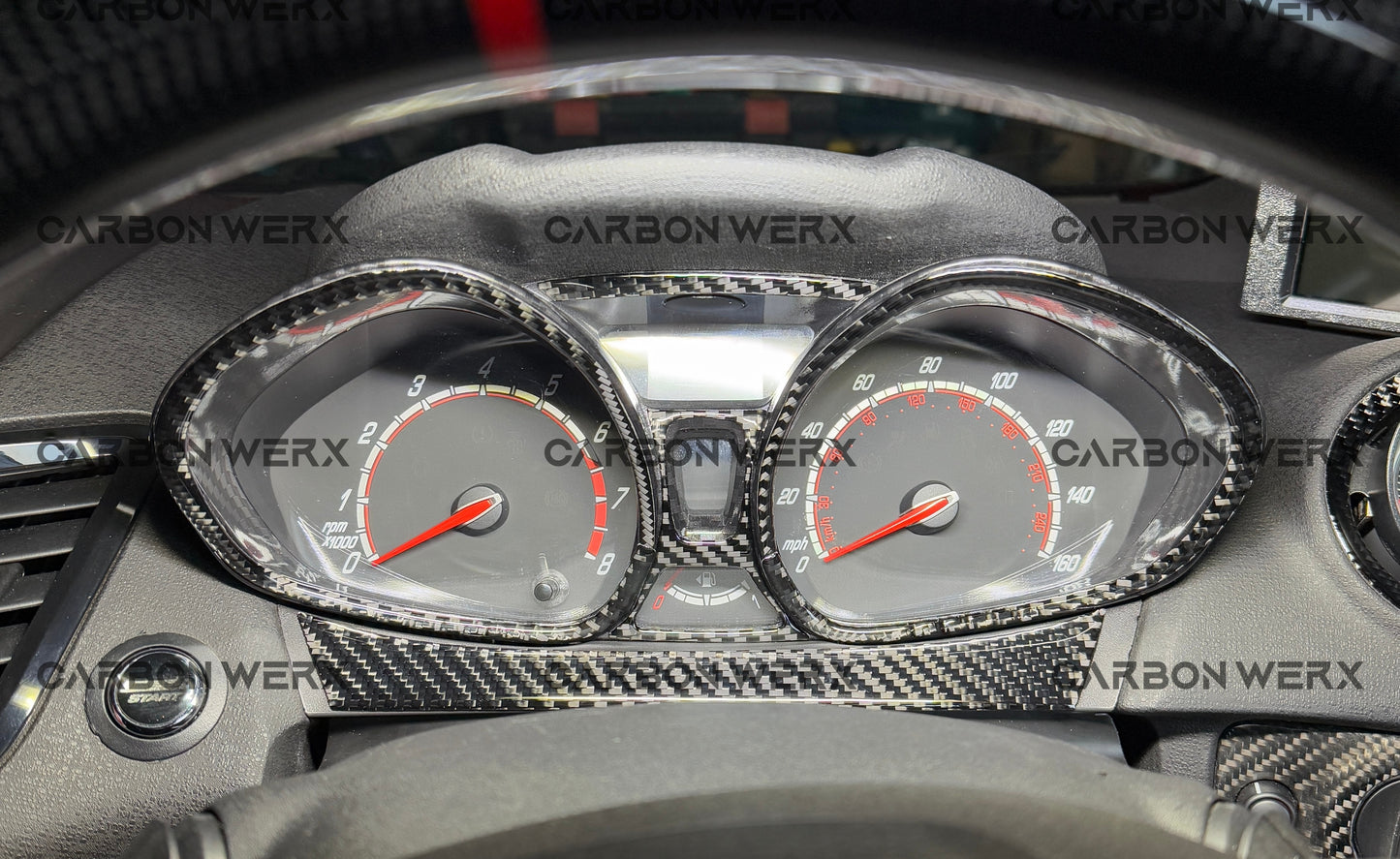 Ford Fiesta MK7 MK7.5 & ST Carbon Fibre Dash Trim Set